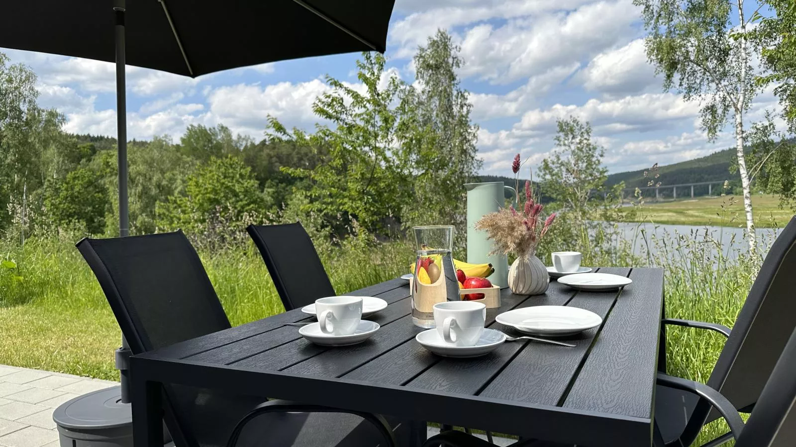 Feriendorf Seeblick - Tiny Chalet Nr 8 - Terrasse/Balkon