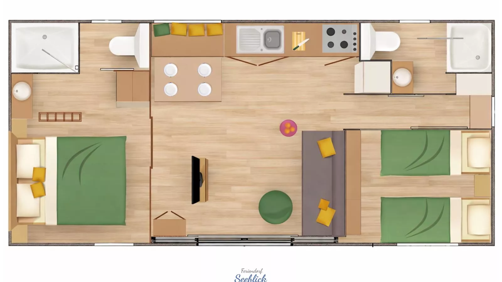 Feriendorf Seeblick - Tiny Chalet Nr 8 - Grundriss