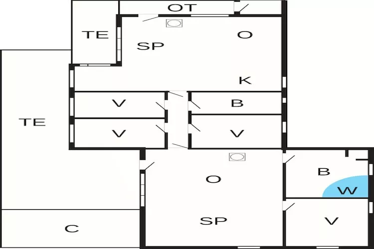 8 person holiday home in Blåvand - Floor plan