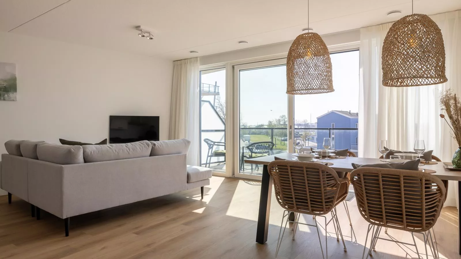 Panorama Appartement Kortgene - Wohnzimmer