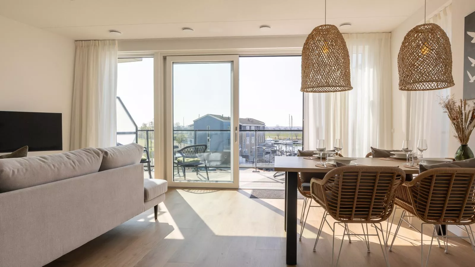Panorama Appartement Kortgene - Wohnzimmer