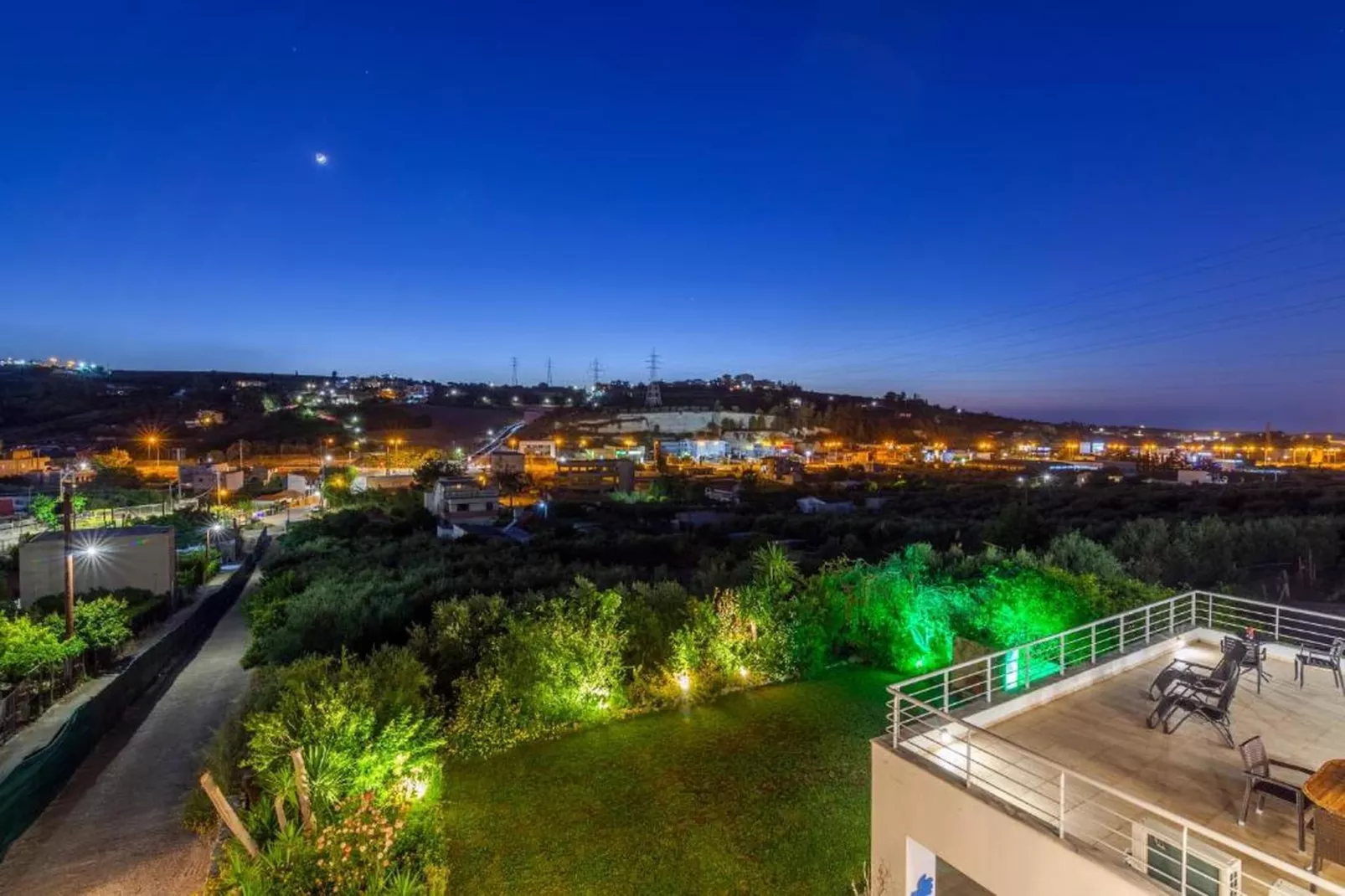 WhiteBlue Spa Villa - View in summer