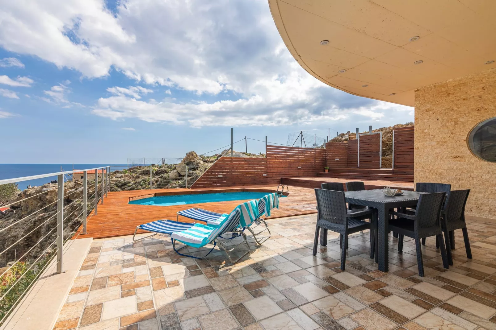 Sea View Villa Emmanuela - Terrace balcony