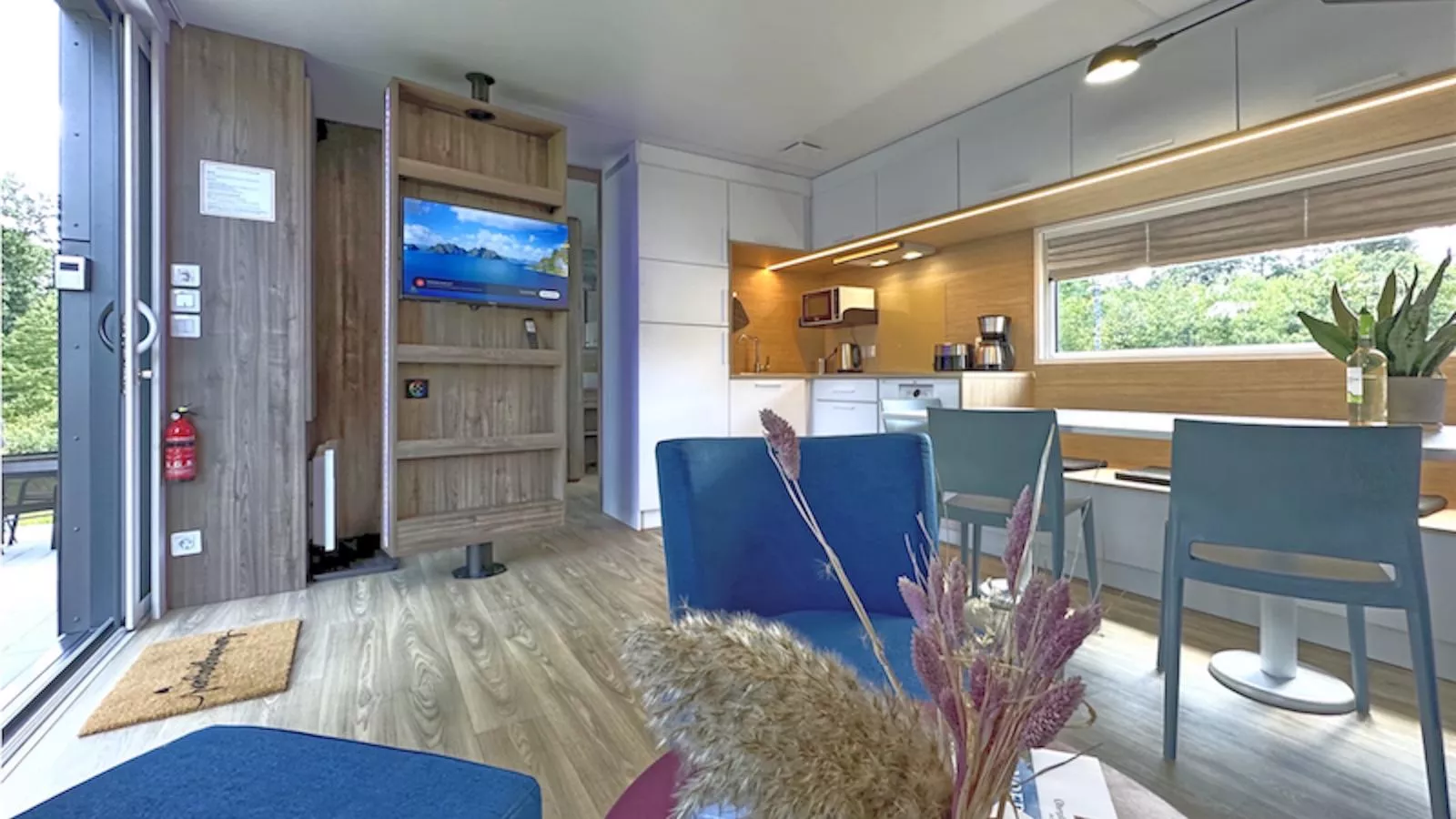 Feriendorf Seeblick - Tiny Chalet Nr 9 - Wohnzimmer