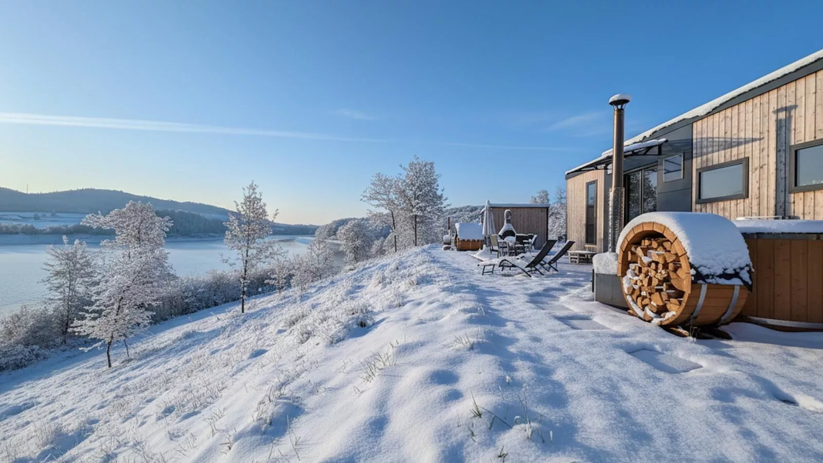 Feriendorf Seeblick - Tiny Nr 5 - Außenbereich Winter