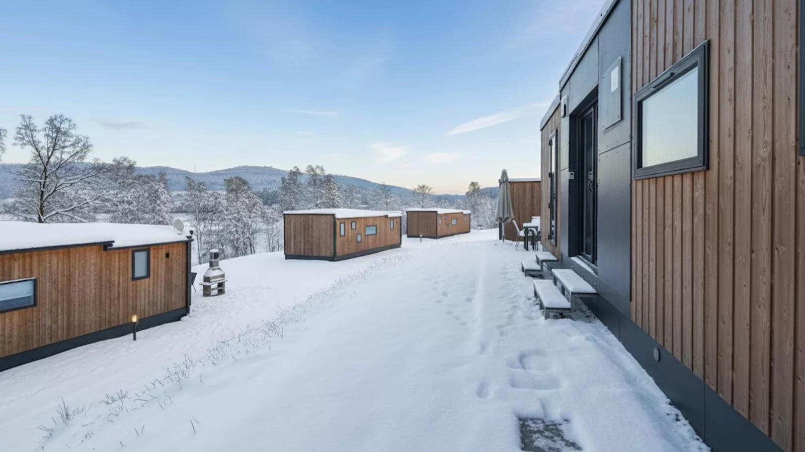 Feriendorf Seeblick - Tiny Nr 1 - Exterior in winter