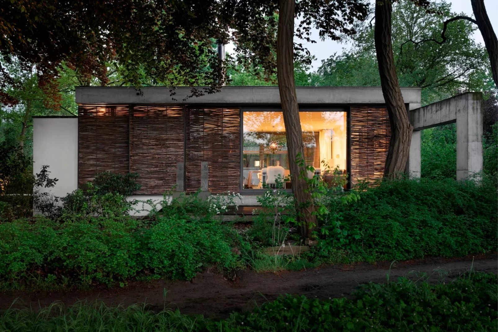 Betonnen Boshuis - Außenbereich Sommer