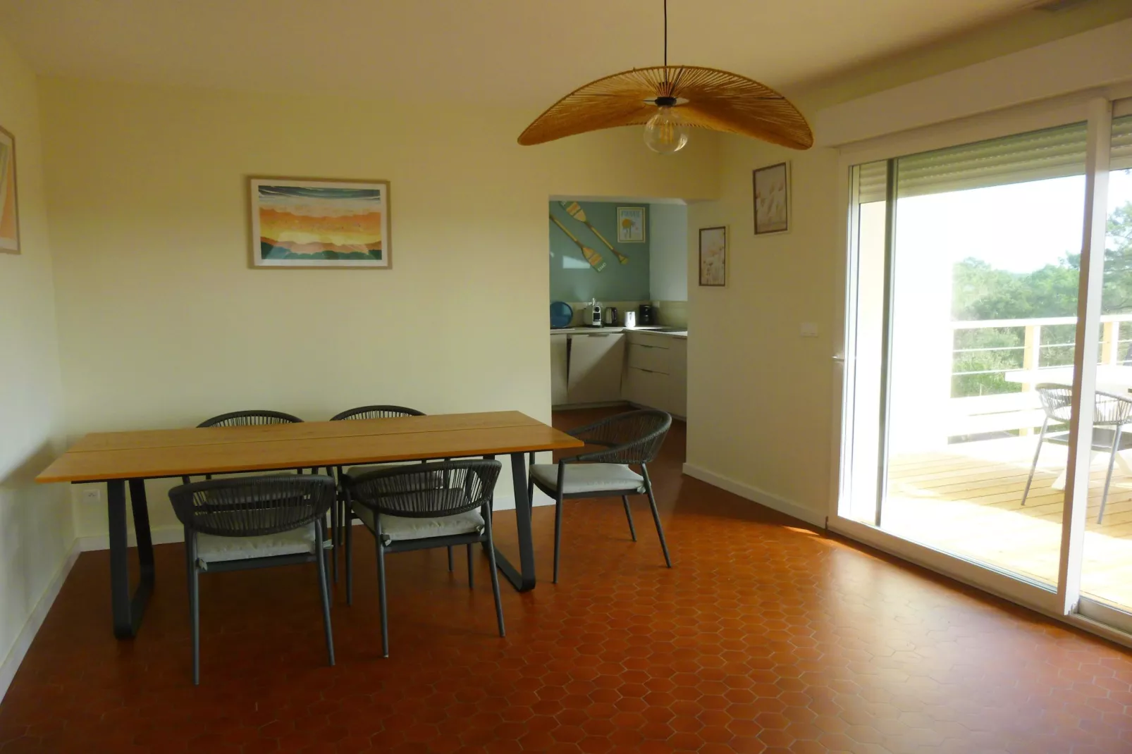 Maison avec vue sur le lac Lacanau - Esszimmer