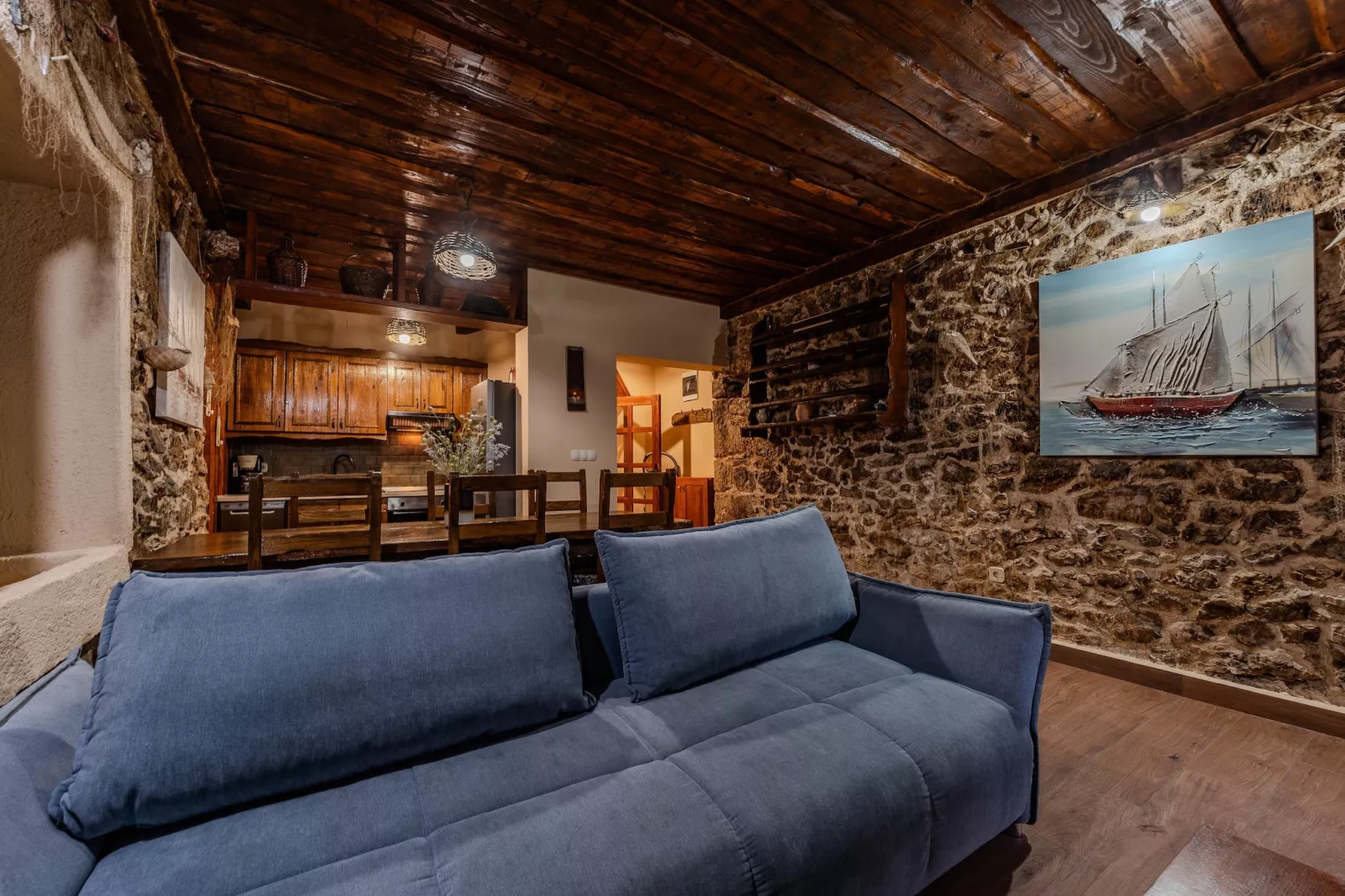 Dalmatian house Sukosan - Living room