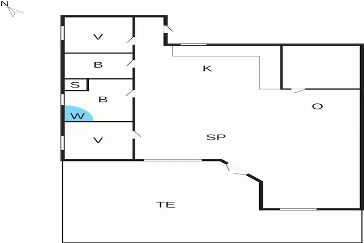 Maison de vacances pour 6 a Væggerløse - Plan