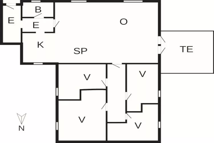 Refuge confortable en ville de Skagen-By Traum - Plan