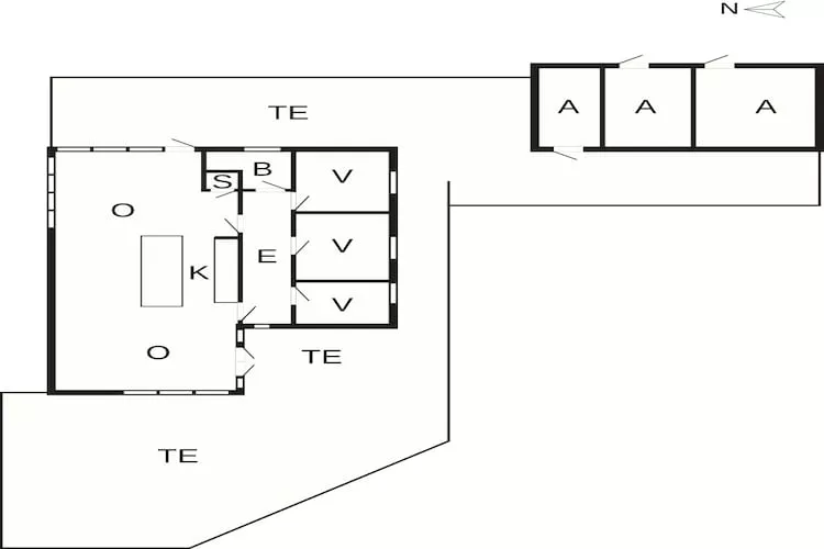 4 Sterne Ferienhaus in Blokhus - Grundriss