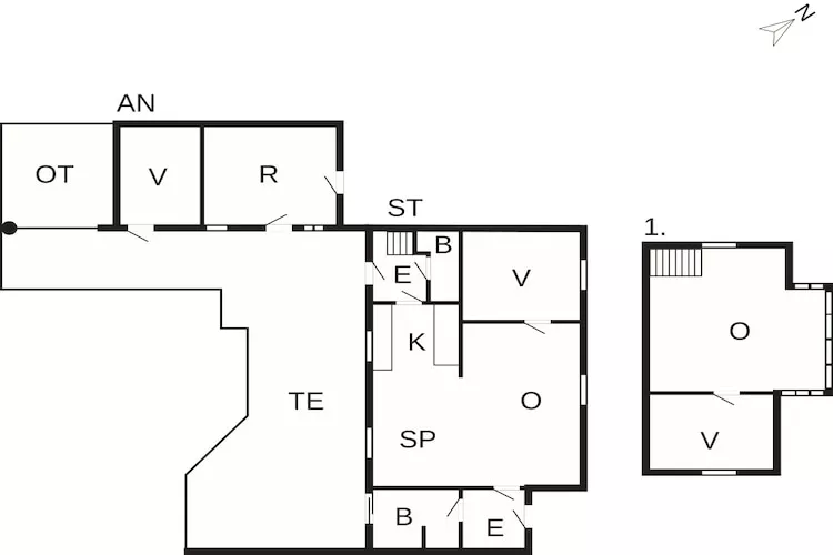 4 Sterne Ferienhaus in Roslev - Grundriss