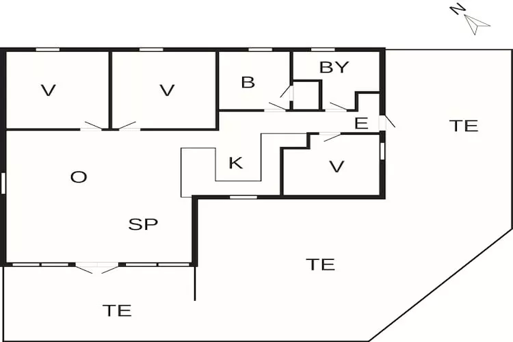 4 star holiday home in Græsted - Floor plan