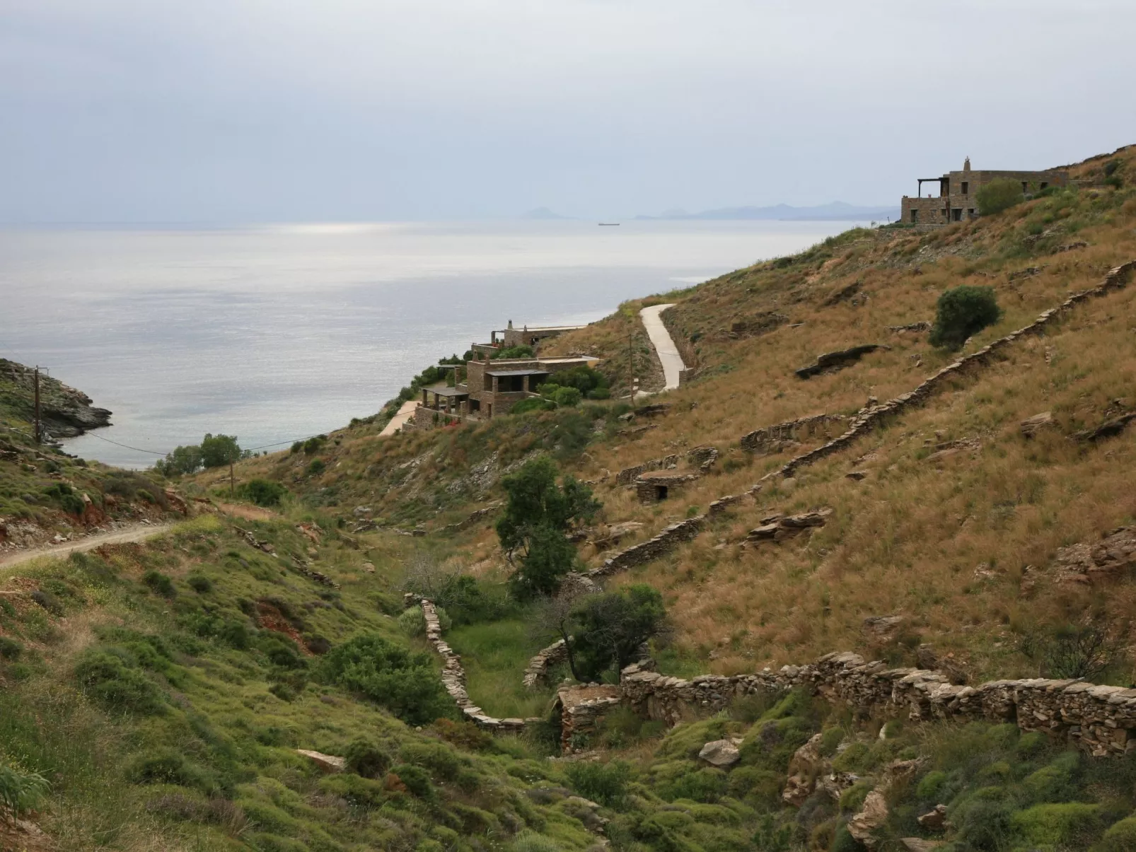 Wohnung in Kea mit Parkplatz im Freien und Blick auf den Sonnenuntergang