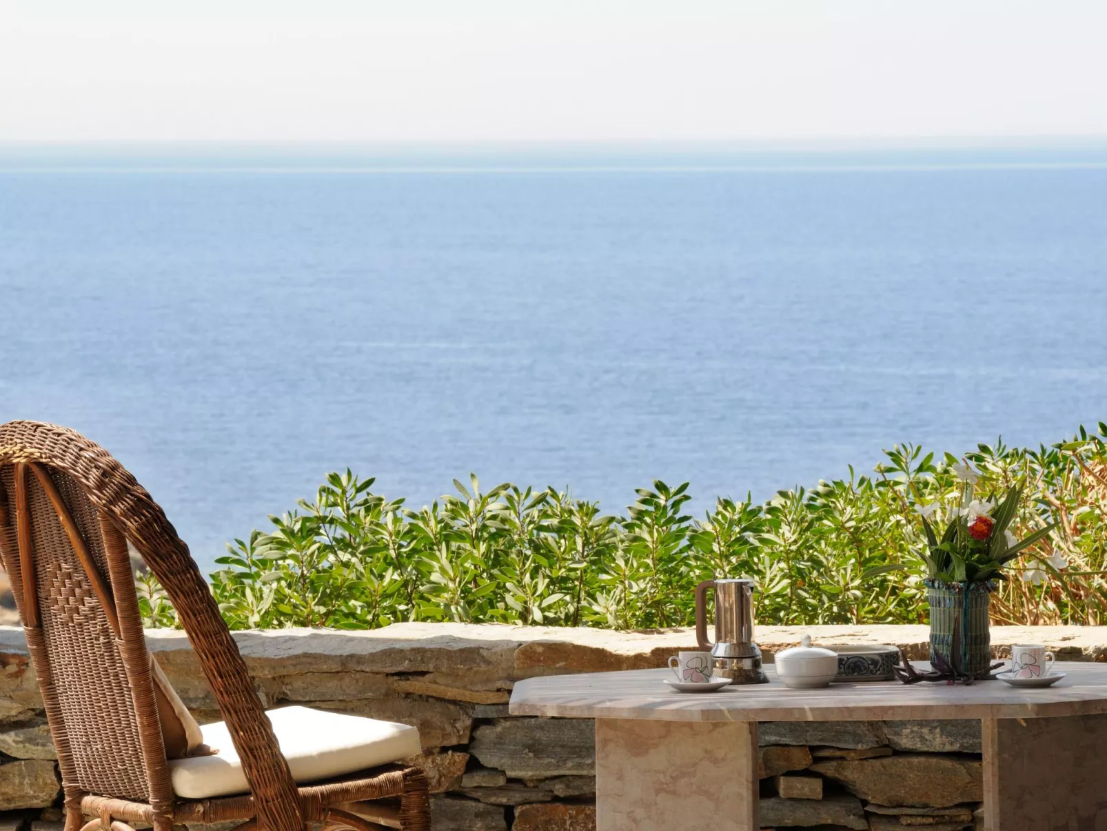 Wohnung in Kea mit Parkplatz im Freien und Blick auf den Sonnenuntergang