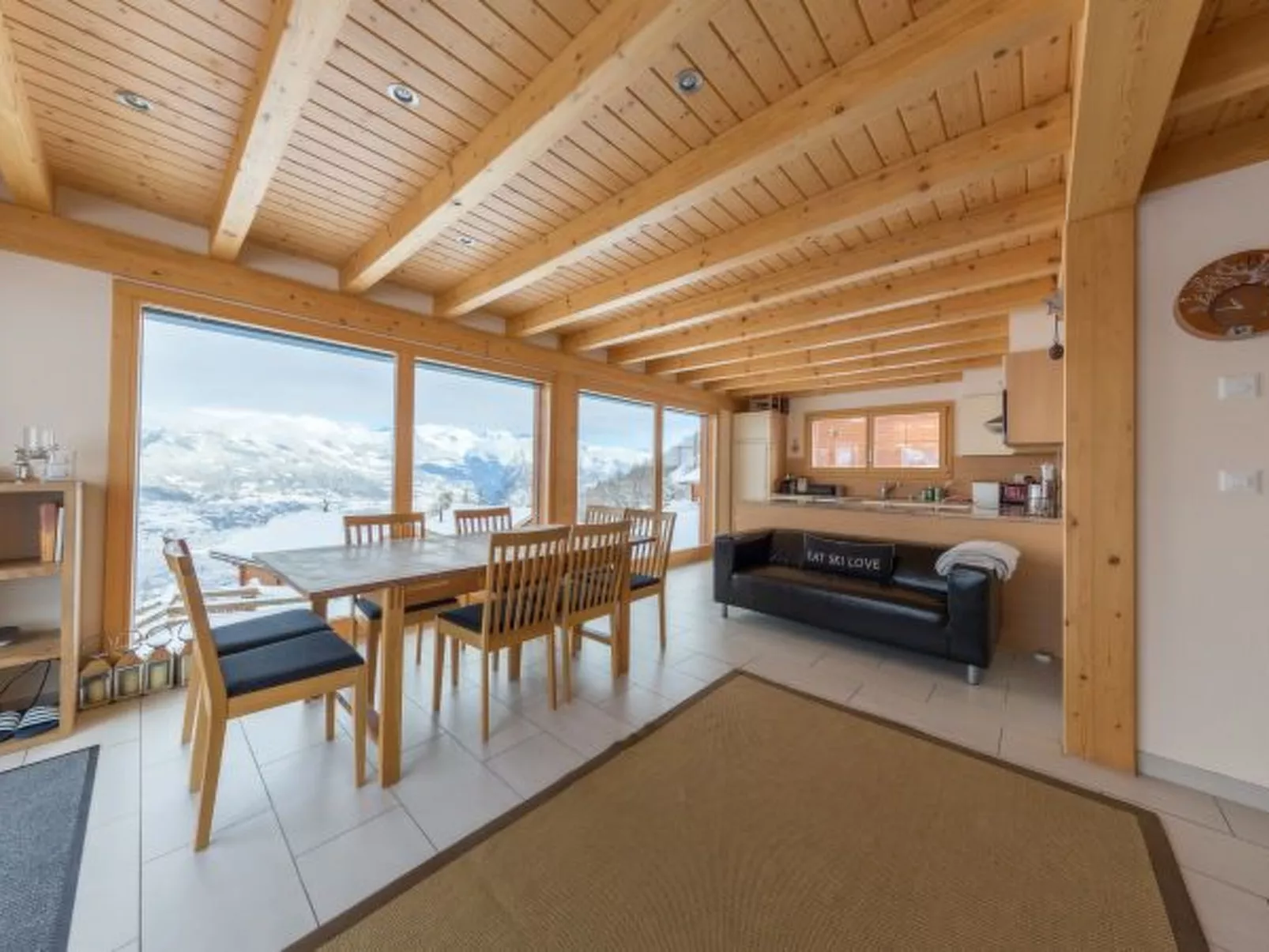 Chalet Nid Blanc wood burning hottub - Drinnen