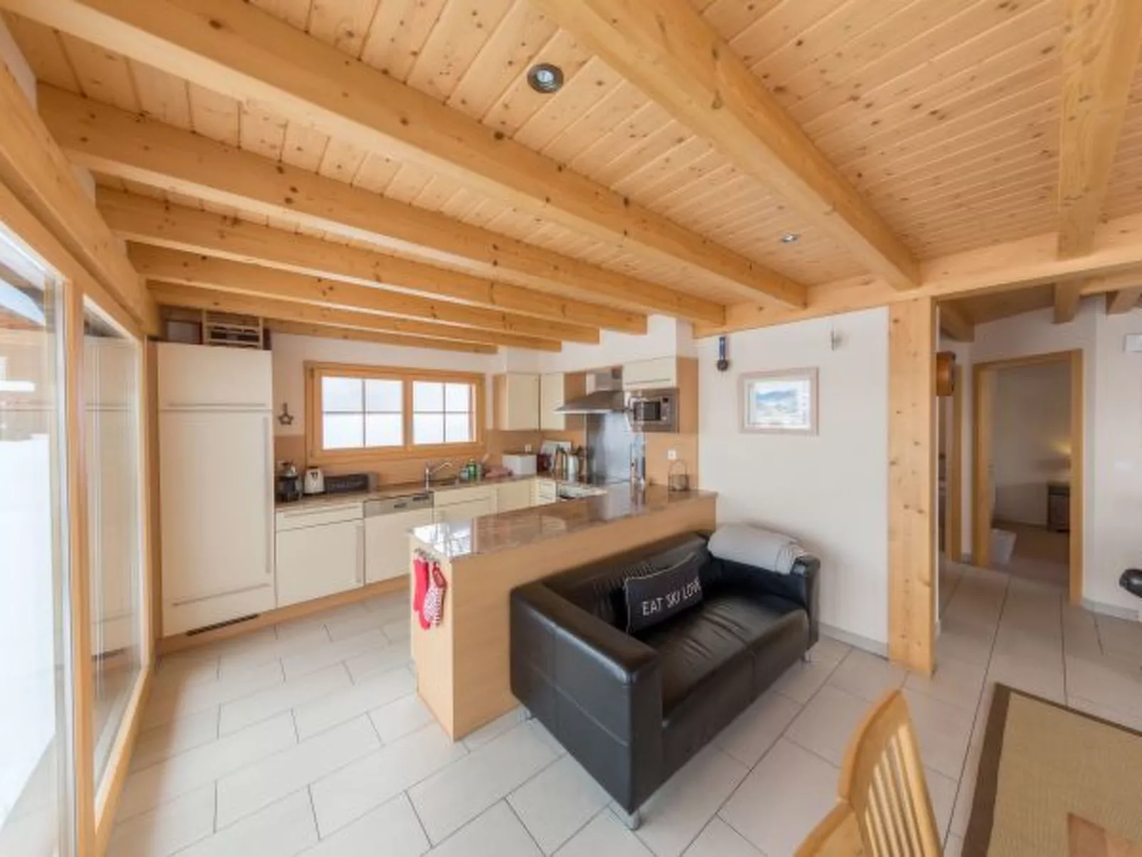 Chalet Nid Blanc wood burning hottub - Drinnen