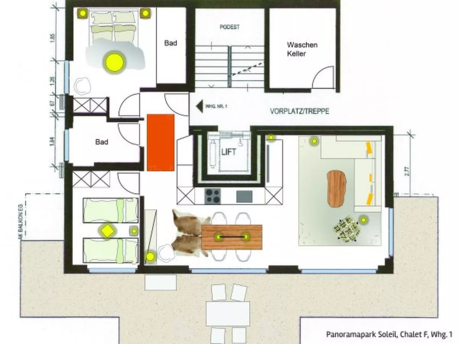 Panoramapark Soleil Fiore - Drinnen