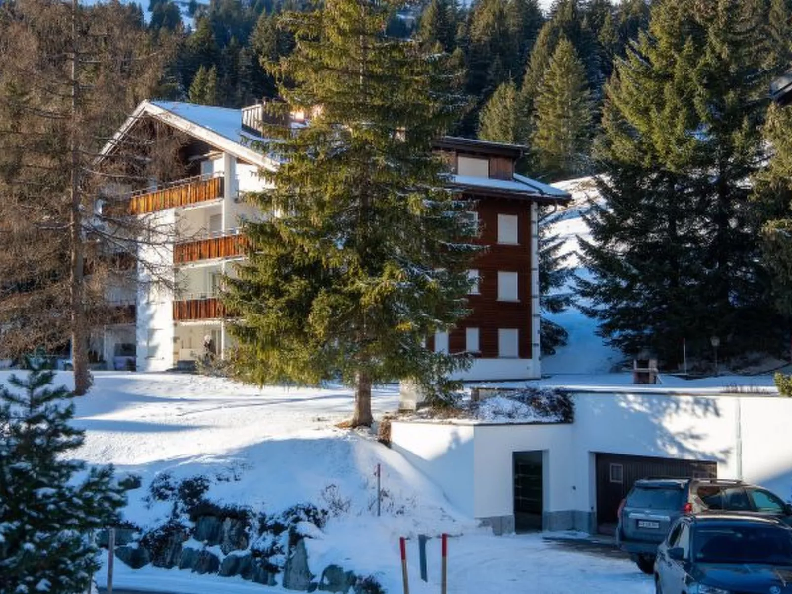 Mit privatem Whirlpool für 4 Personen Casoja Lenzerheide - Dehors