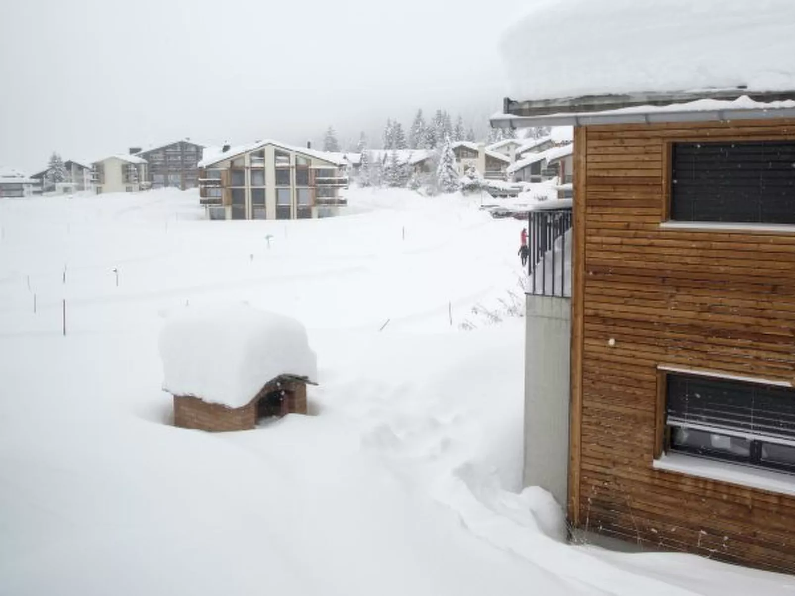 Ski in-Ski out Ferienwohnung Heimberg in Parpan- Lenzerheide - Draußen