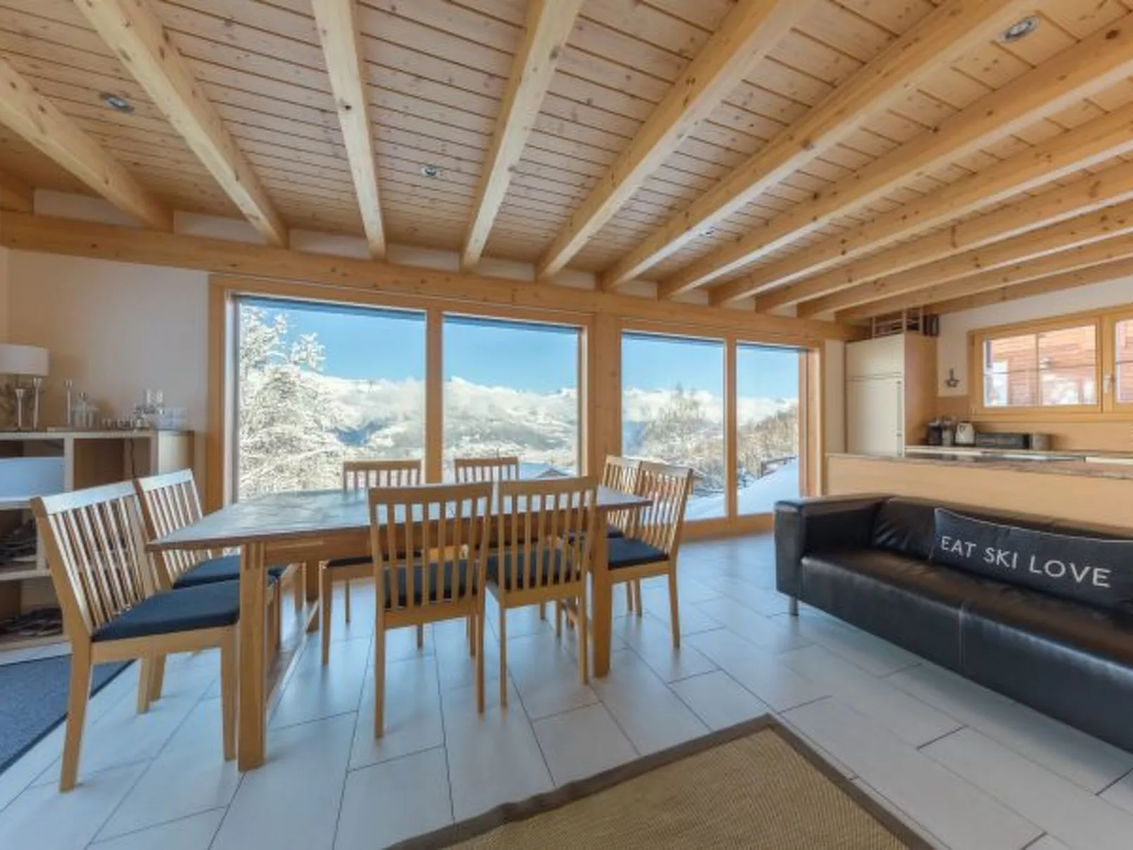 Chalet Nid Blanc wood burning hottub - Drinnen