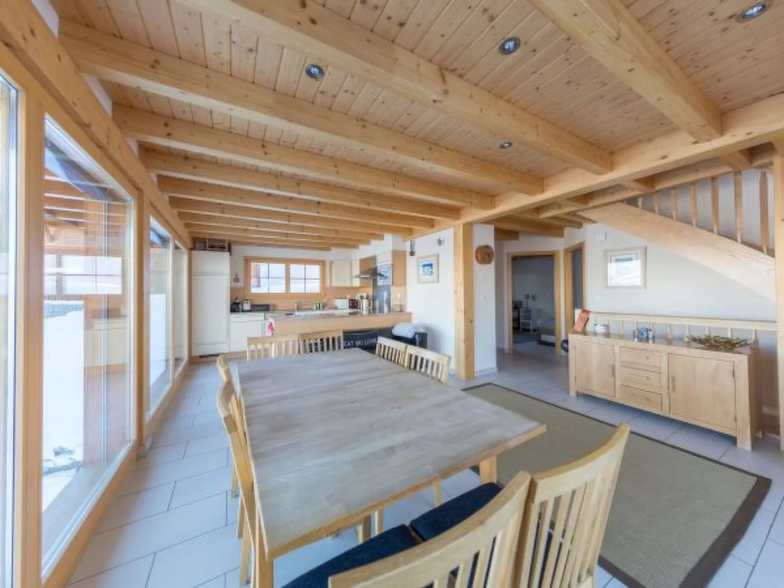 Chalet Nid Blanc wood burning hottub - Drinnen