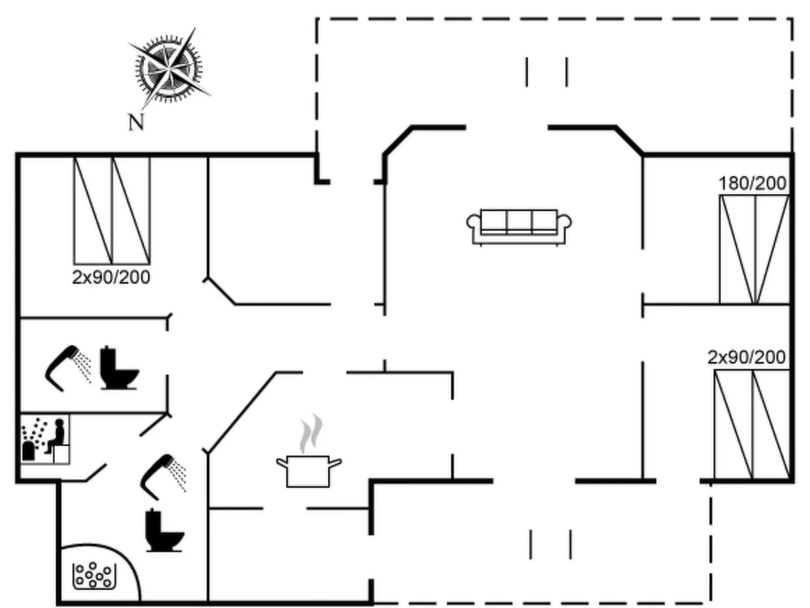 "Hauke" - 478m from the sea - Dedans