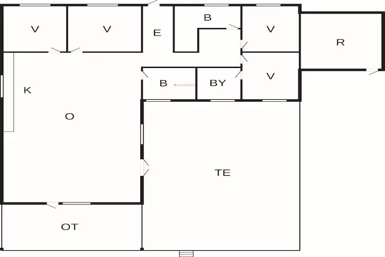 Maison de vacances pour 9 a Skibby - Plan