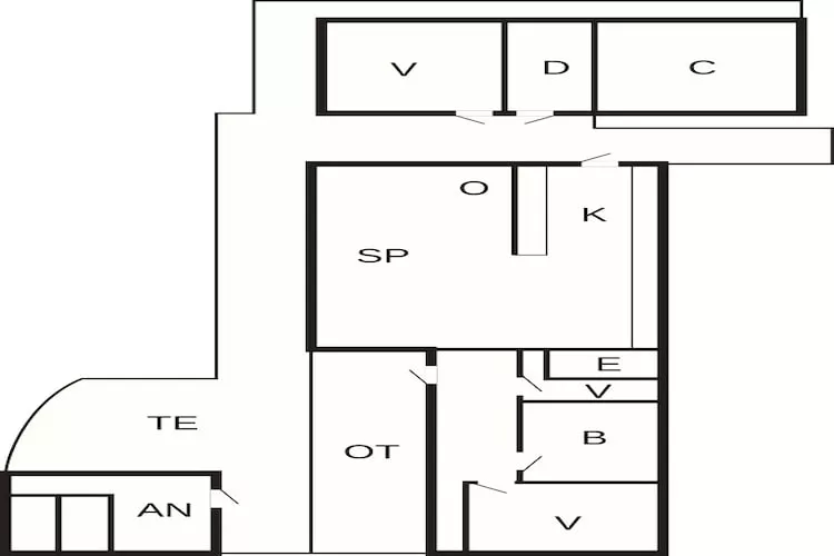 5 person holiday home in Hemmet - Floor plan