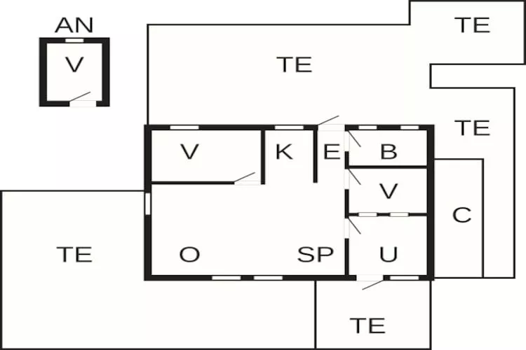 Maison de vacances pour 6 a Hejls - Plan