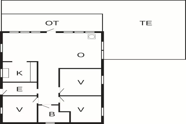 Maison de vacances pour 6 a Jerup-By Traum - Plan