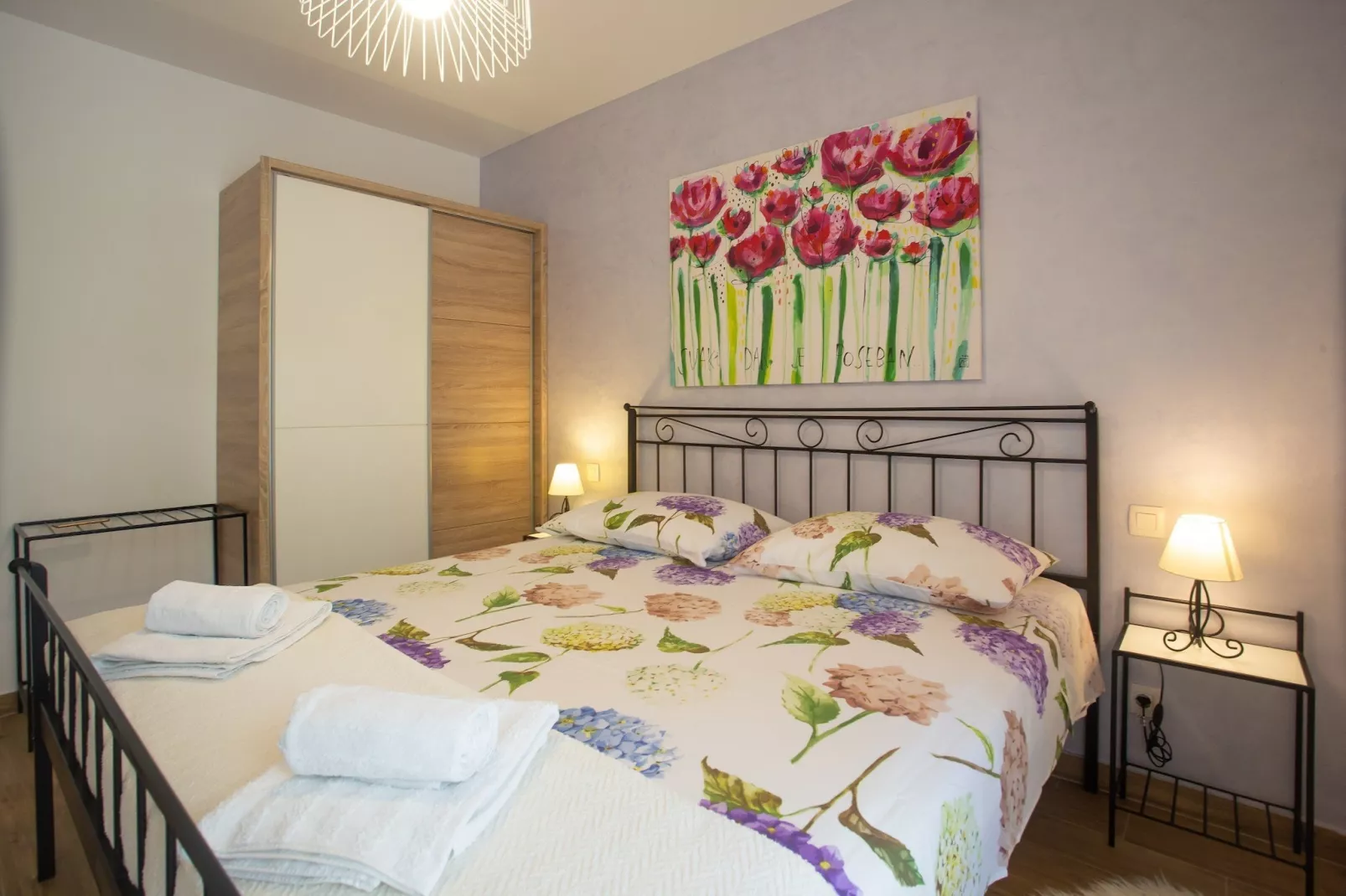 Apartments Aqua - Superior Two Bedroom Apartment with Terrace and Sea View (Aqua 2) - Bedroom