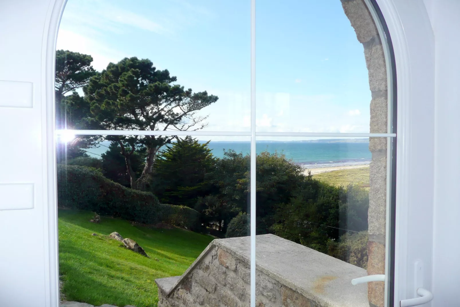 Ferienhaus mit Panorama-Meerblick Plonévez-Porzay - Aussicht Sommer