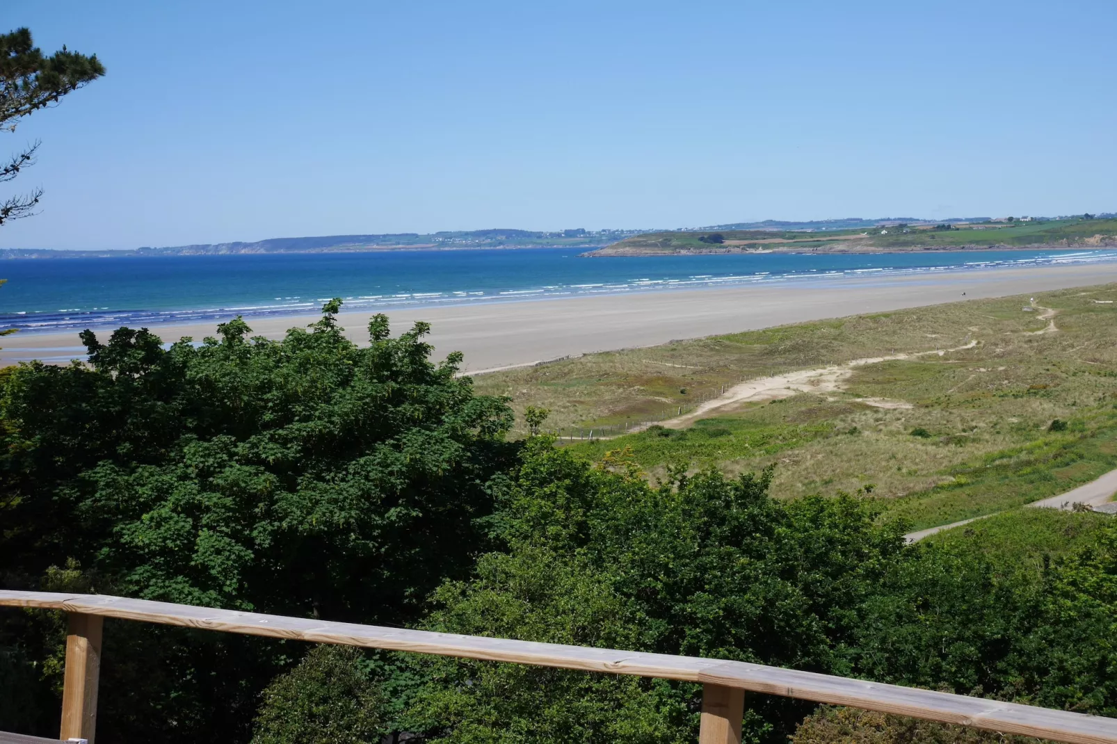 Ferienhaus mit Panorama-Meerblick Plonévez-Porzay - Aussicht Sommer
