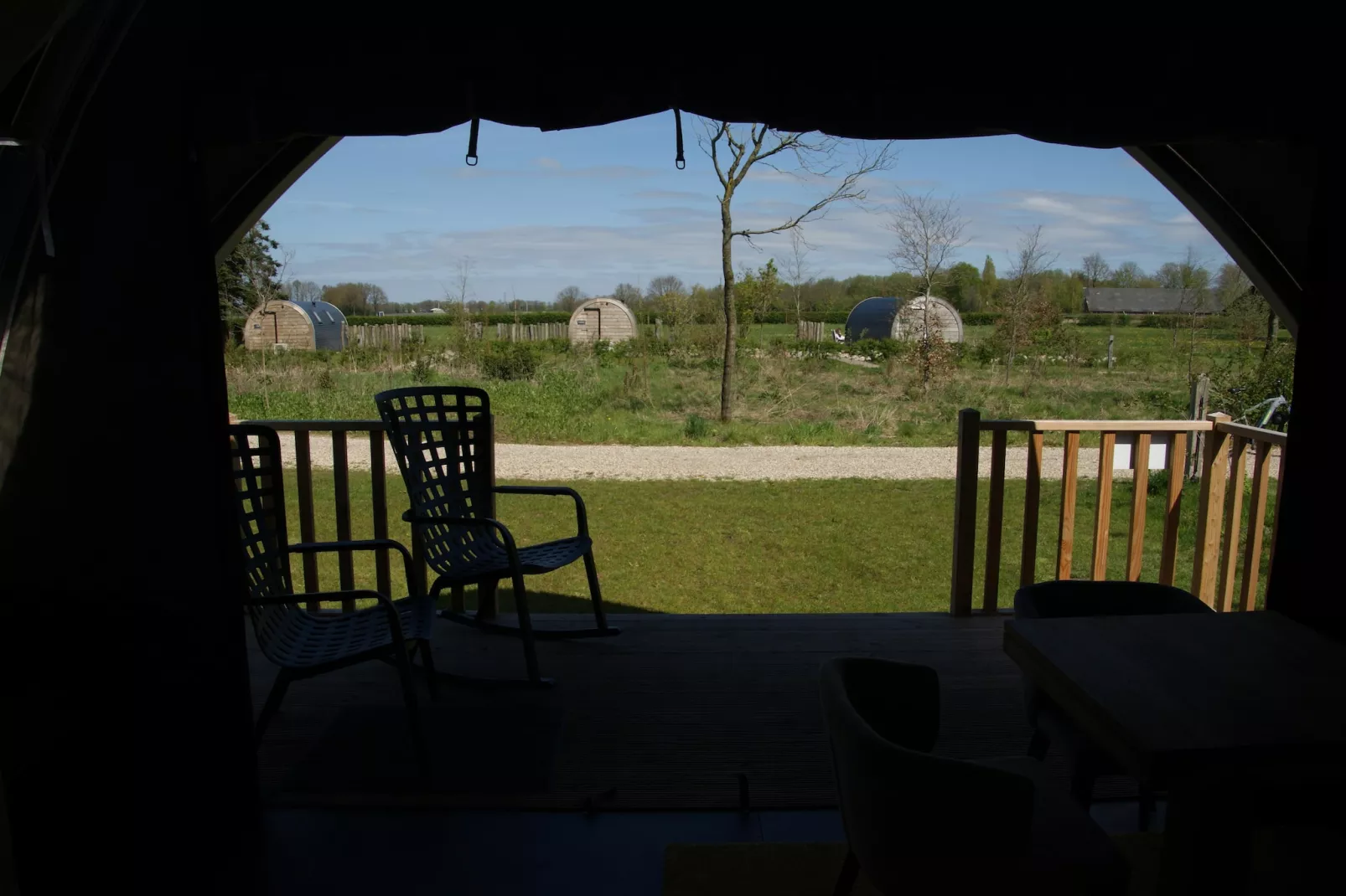 Tentlodge Partijs Wellness met sauna en prive-bad-2p - Aussicht Sommer
