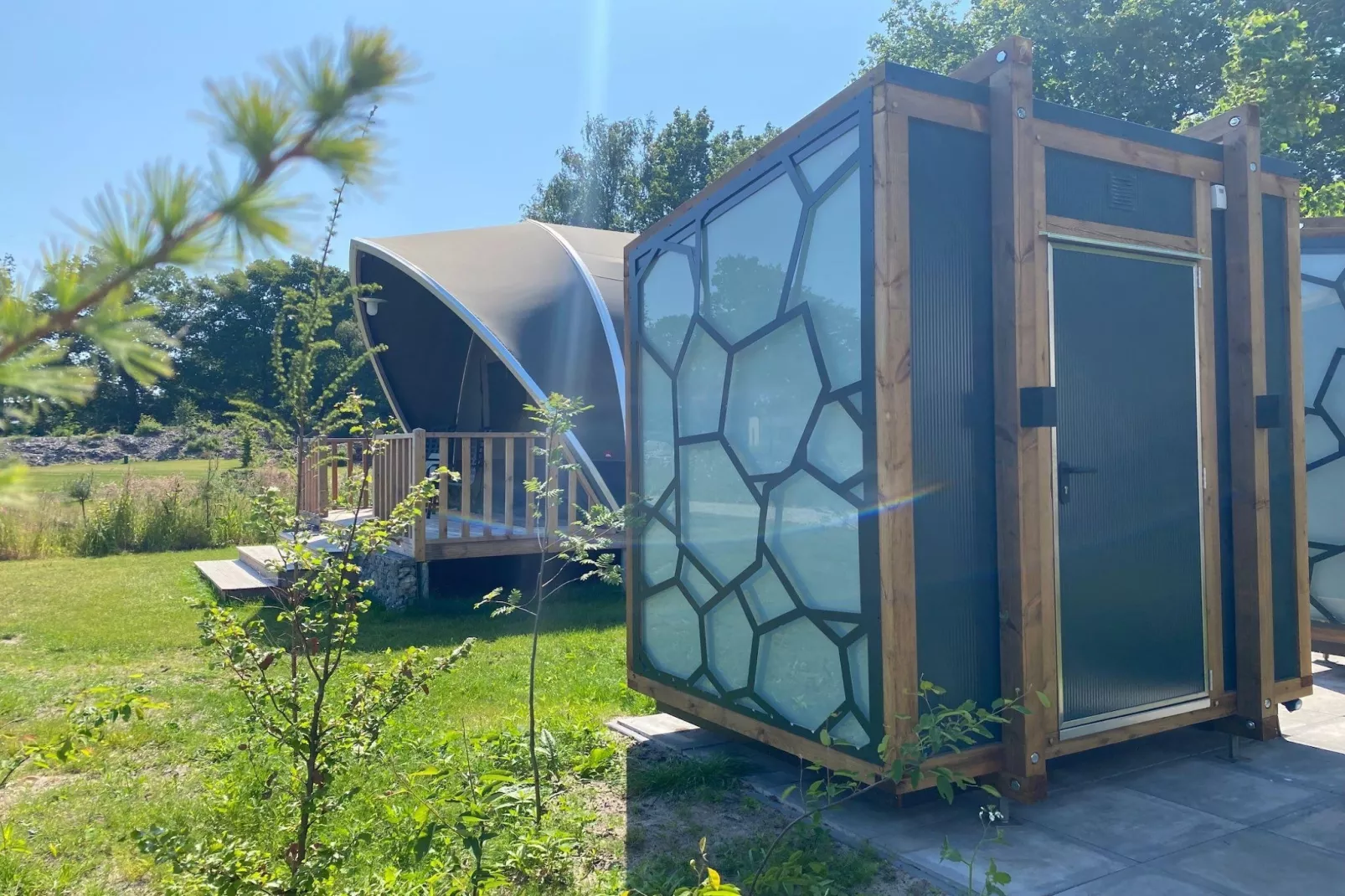 Tentlodge Partijs Wellness met sauna en prive-bad-2p - Badezimmer