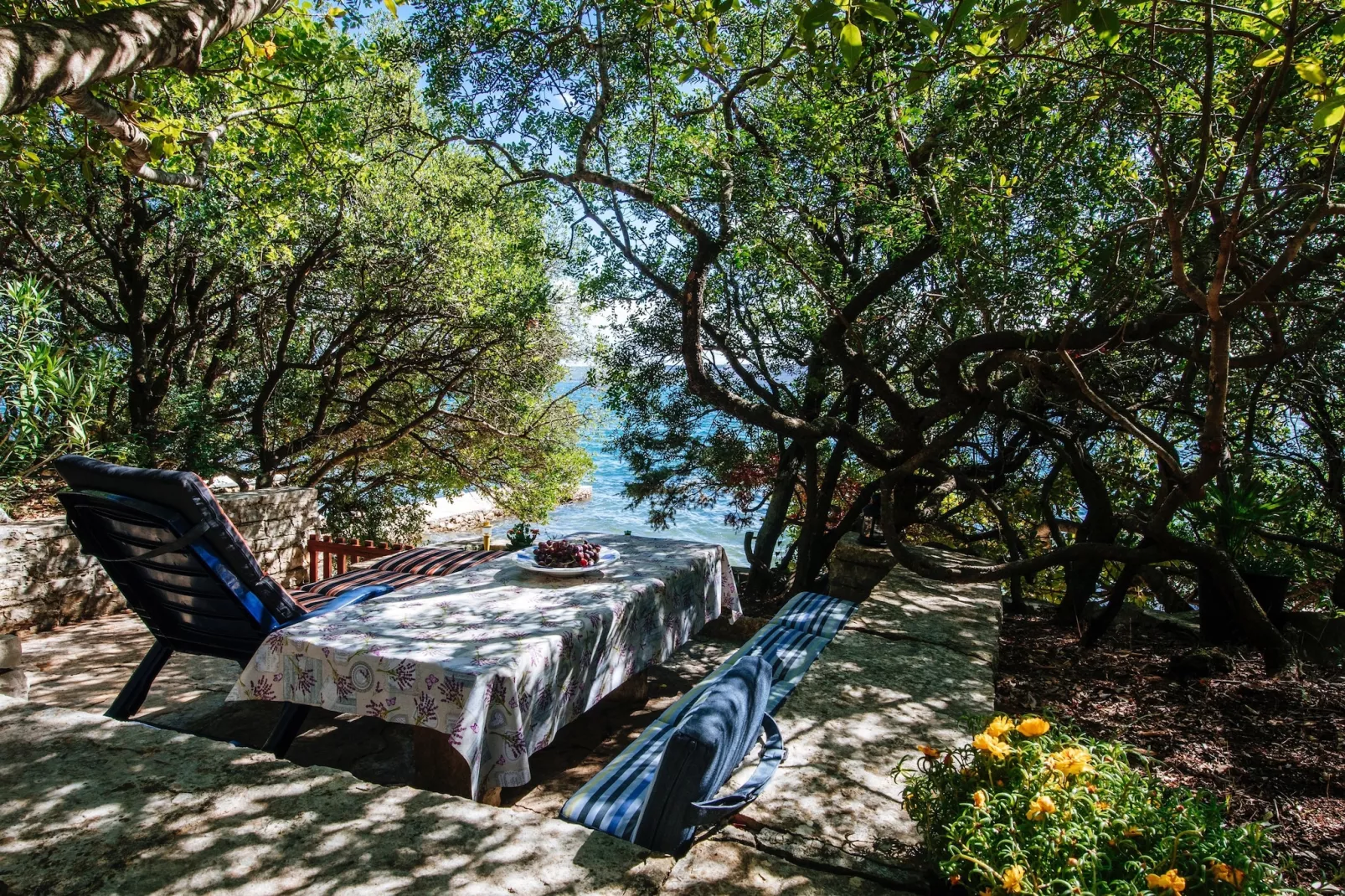Beachfront  house Dunja - Gardens in summer