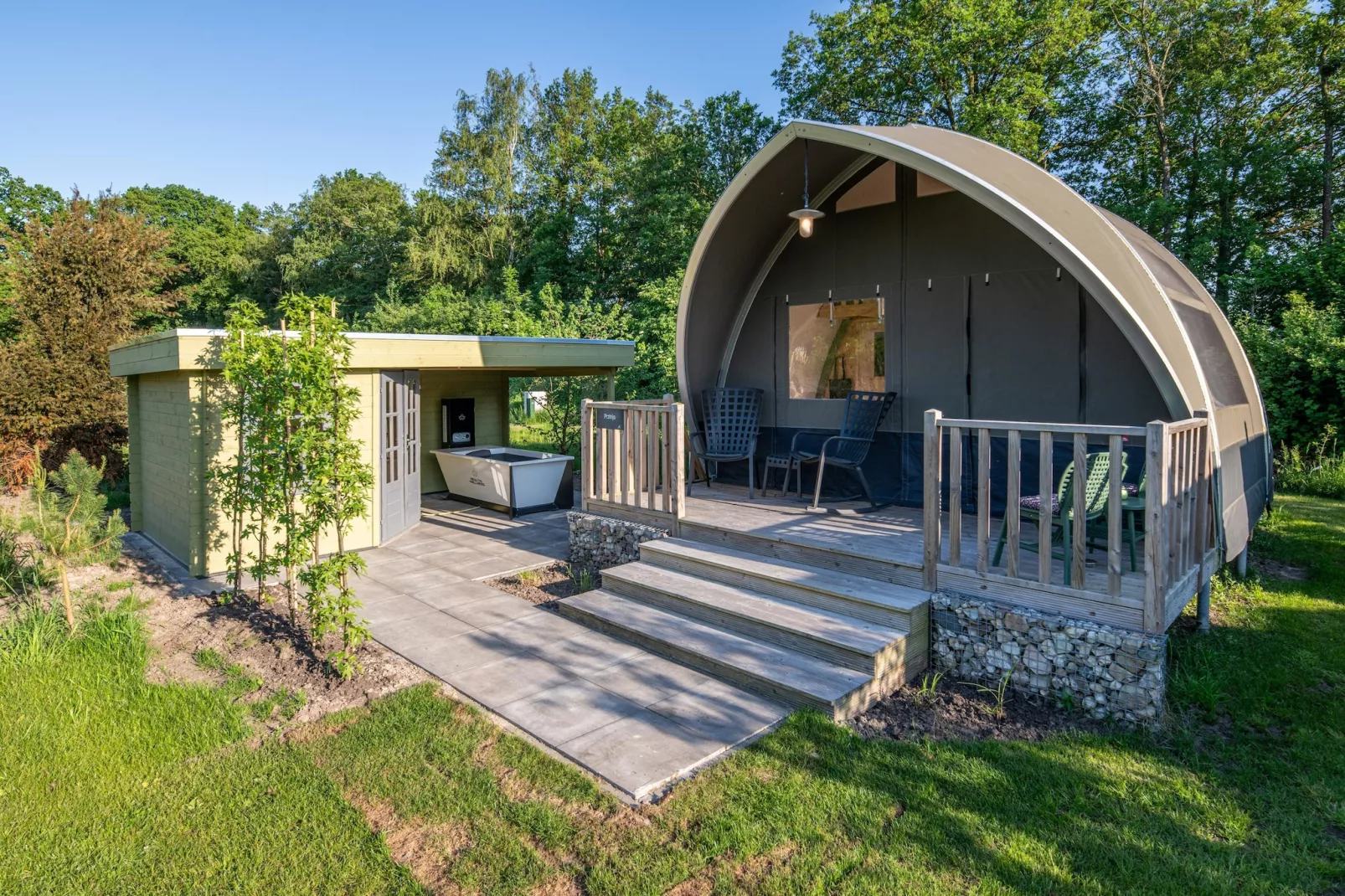Tentlodge Partijs Wellness met sauna en prive-bad-2p - Garten Sommer