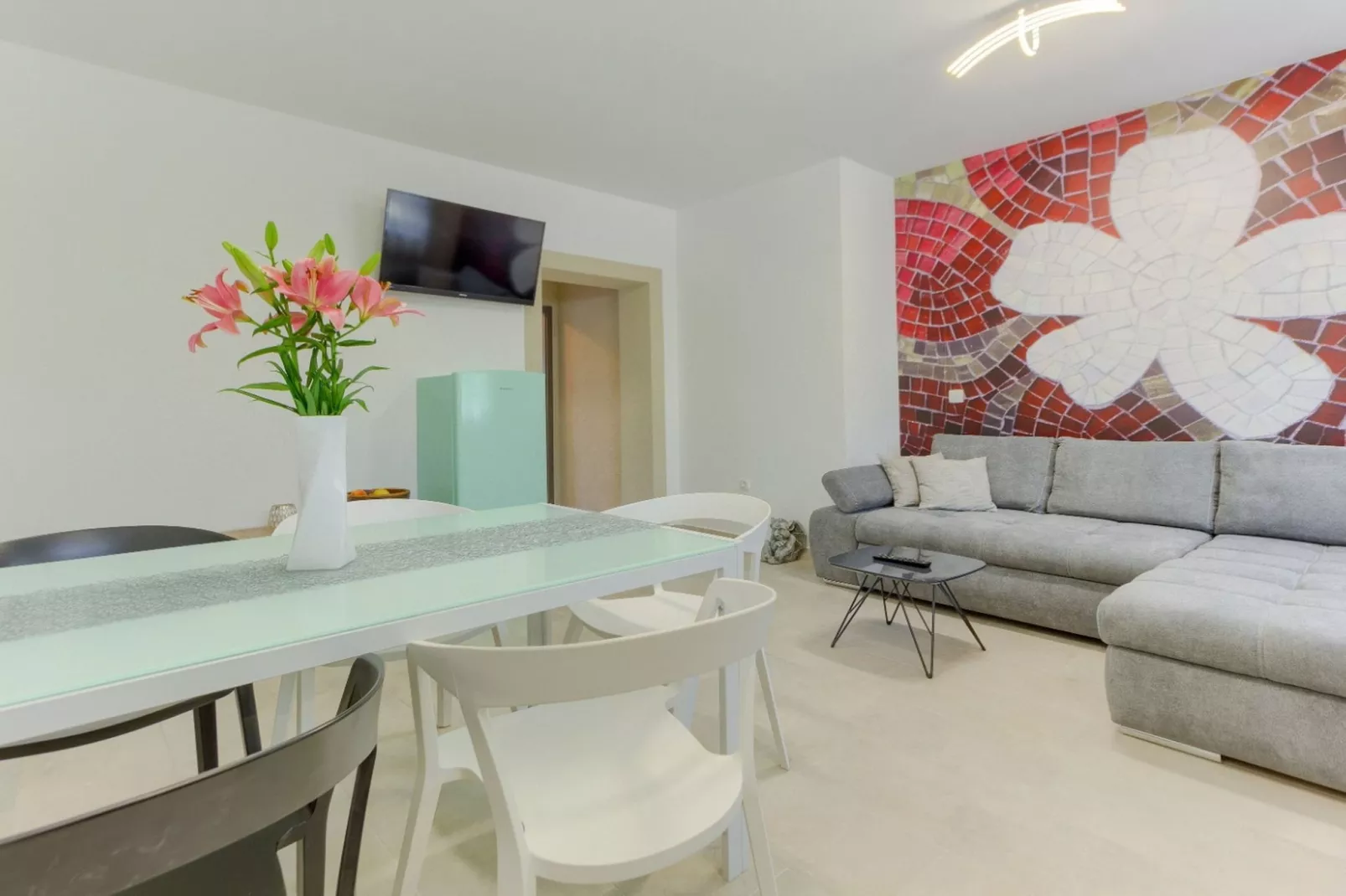 Majestic Kastel Stari Apartment with Terrace - Two Bedroom Apartment with Terrace - Living room