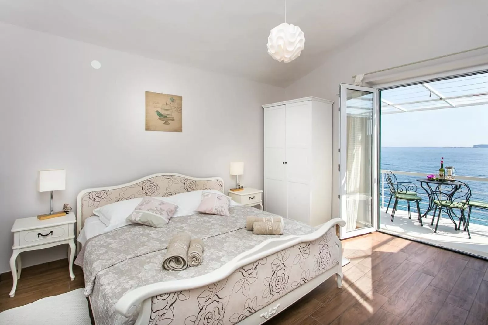 Villa Mirjana -  Two Bedroom Apartment with Balcony and Sea View (Sunce) - Bedroom