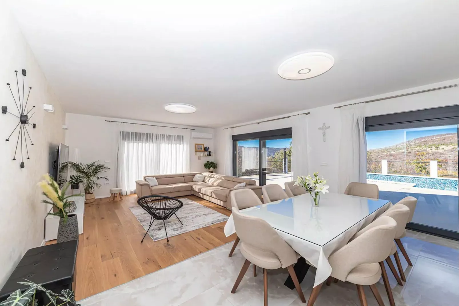 Luxurious Sanctuary Villa Primorski Dolac with Pool - Three Bedroom Villa with Pool - Living room