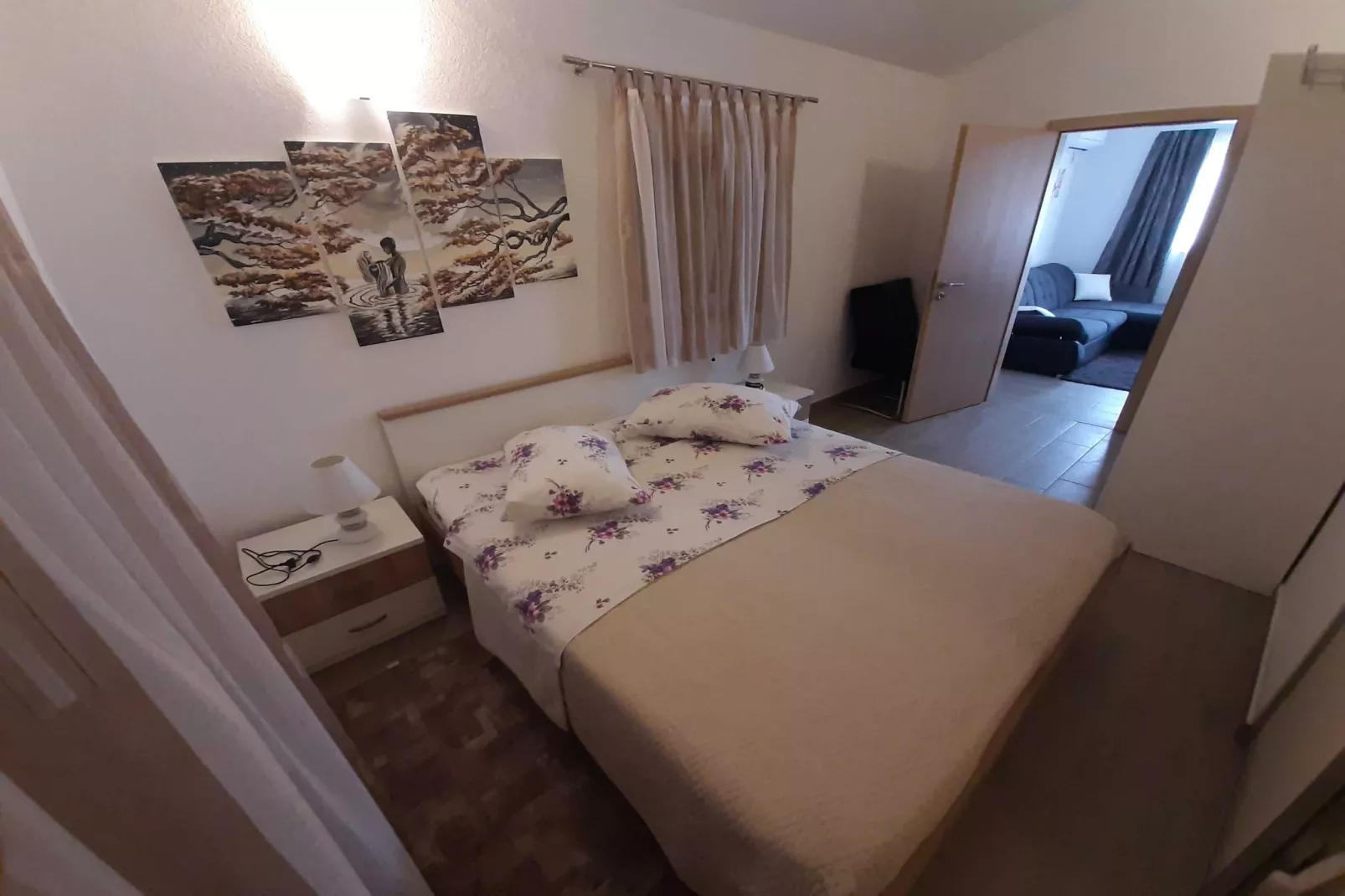 Cozy Apartments with Private Balcony Vinisce - Comfort Two Bedroom Apartment (Owner III) - Bedroom