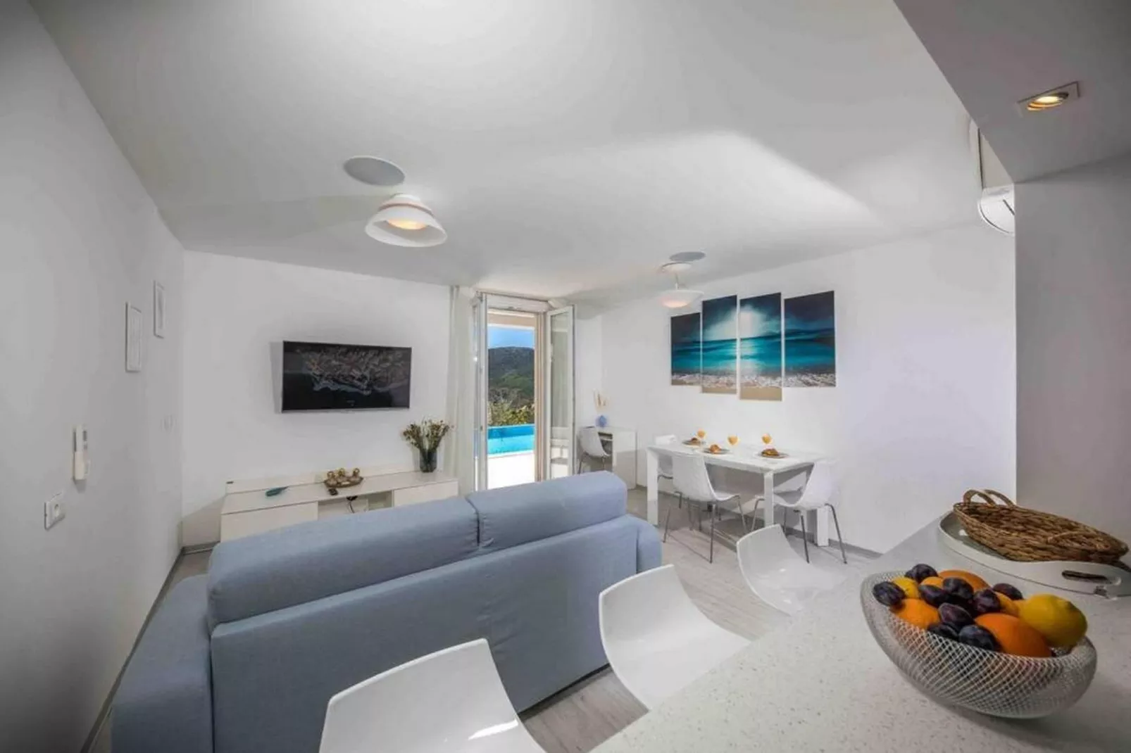 Buena Vista - Two Bedroom Holiday Home with Swimming pool - Wohnzimmer