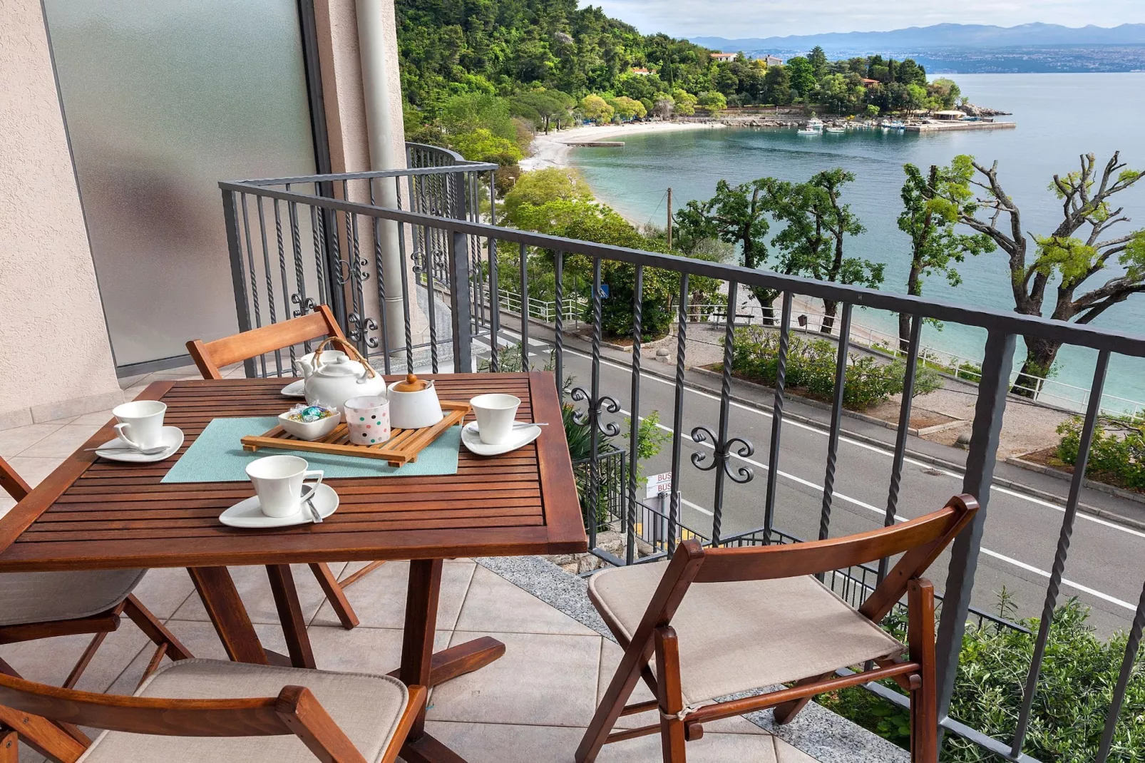 Splendid Beachfront Medveja Apartments - Confort One Bedroom Apartment with Balcony and Sea View 3 - Terrace balcony