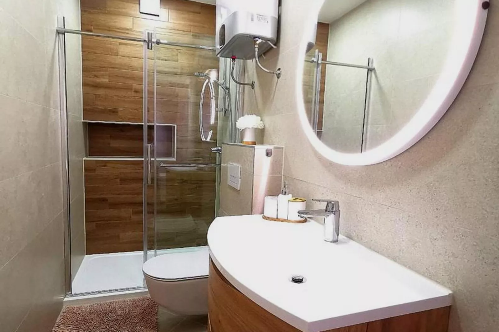 Luxury Apartment Okrug Gornji with Sea View and Pool - Three Bedroom Apartment with Sea View and Pool - Badezimmer