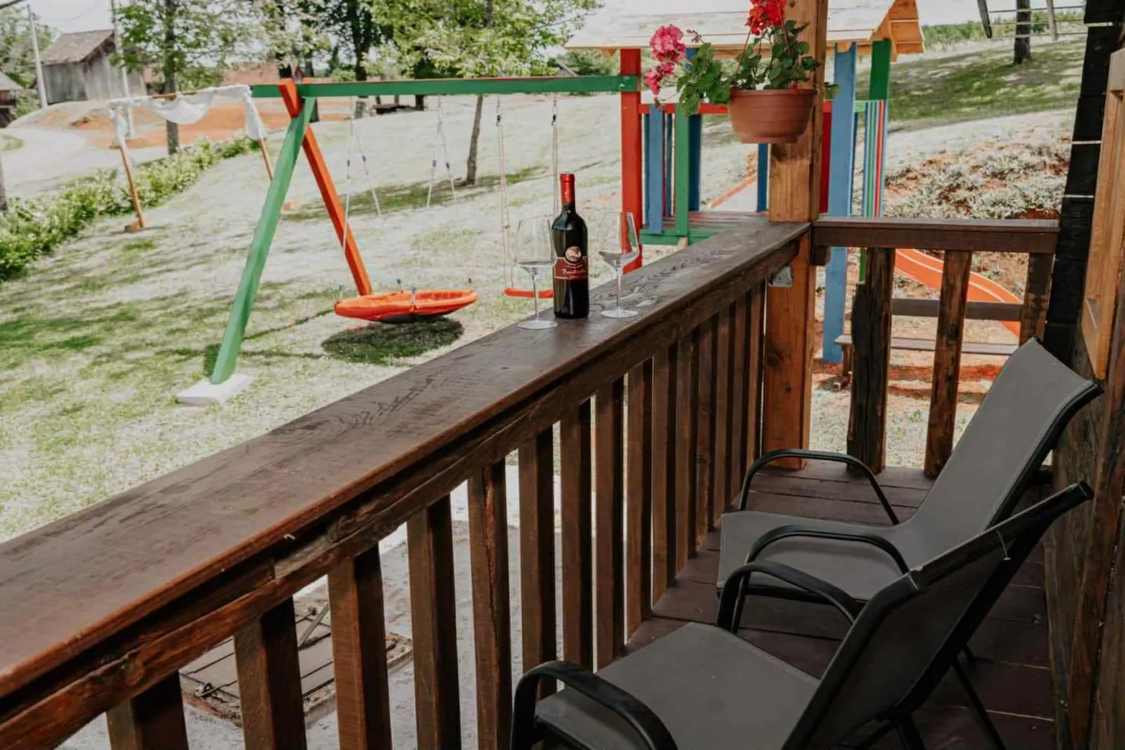 Holiday Home Šapat Šume - Three Bedroom Holiday Home  with Sauna and Hot-Tub - Terrasse/Balkon