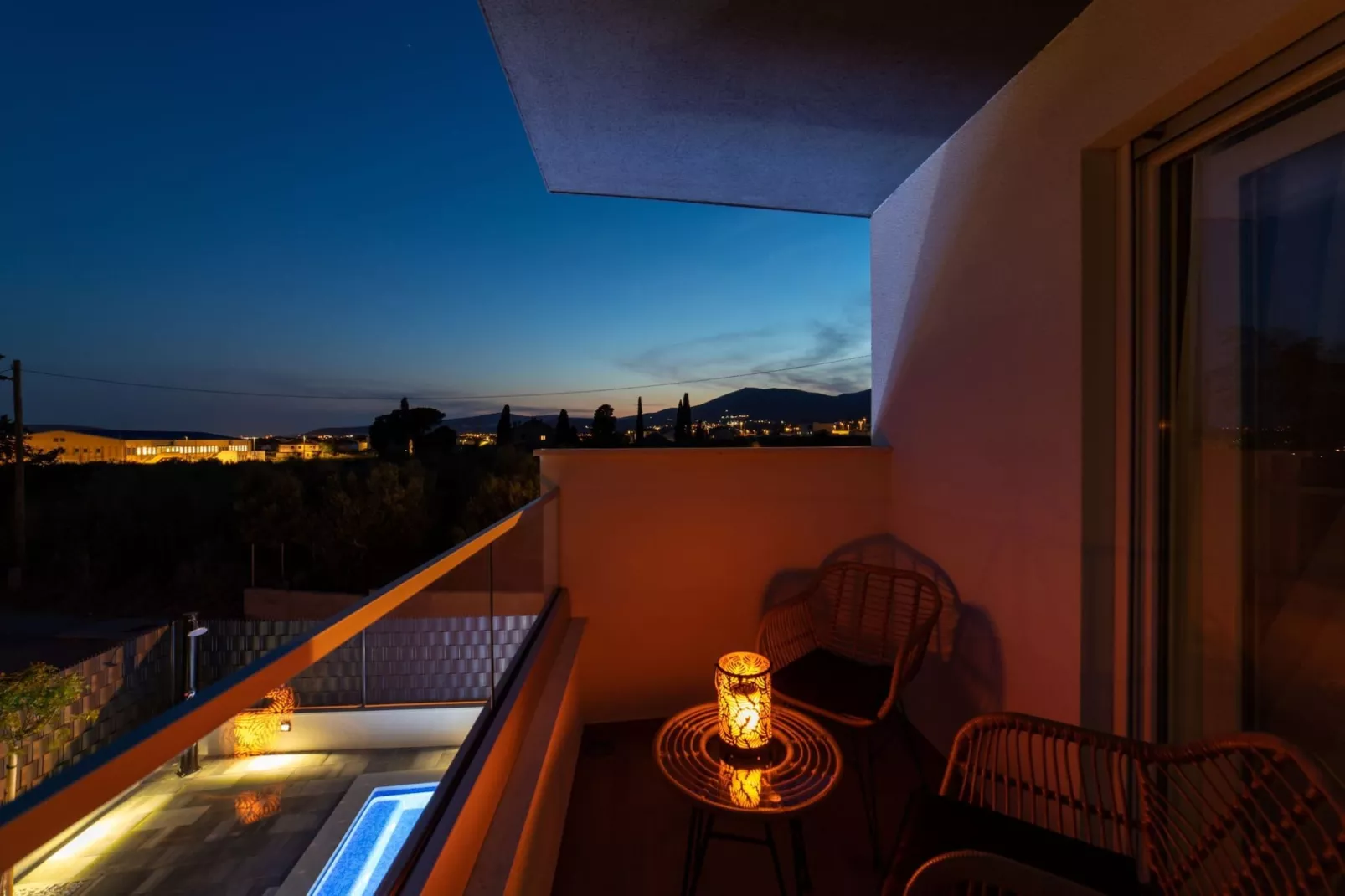 Luxury Kastela Villa with Heated Pool and Lounge Area - Four Bedroom Villa - Terrace balcony