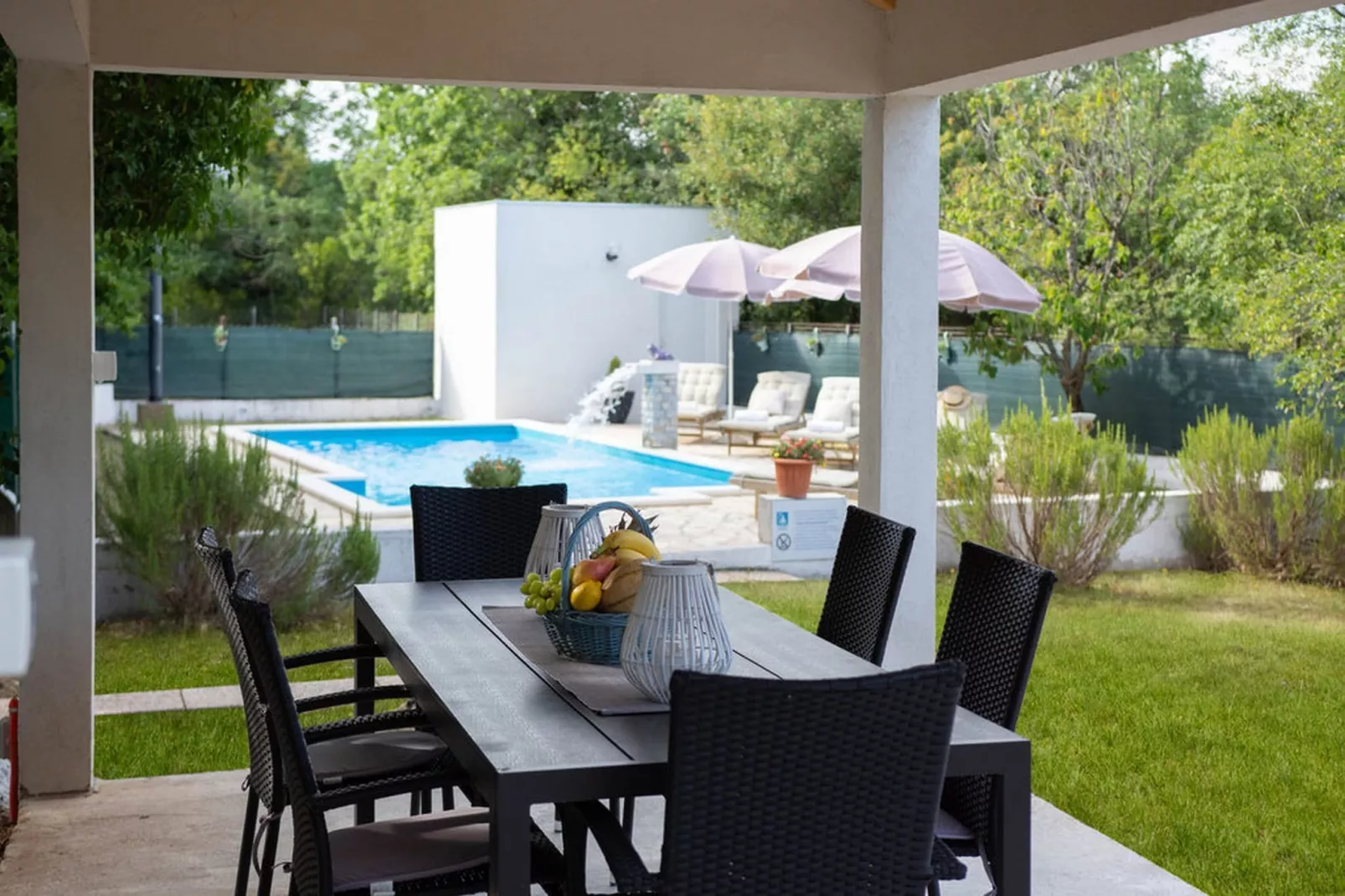 Spacious Prgomet Retreat with Private Pool, Fitness Centre, and Garden - Three Bedroom Villa - Gardens in summer