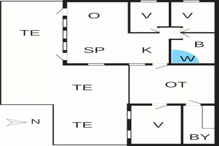 6 Personen Ferienhaus in Nysted-By Traum - Grundriss